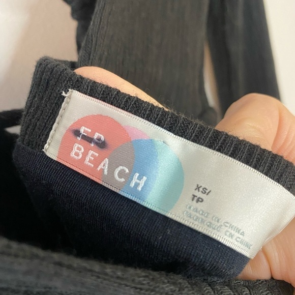 NWOT Free People Beach Brynne Black Bell Sleeve Mini - Picture 3 of 10